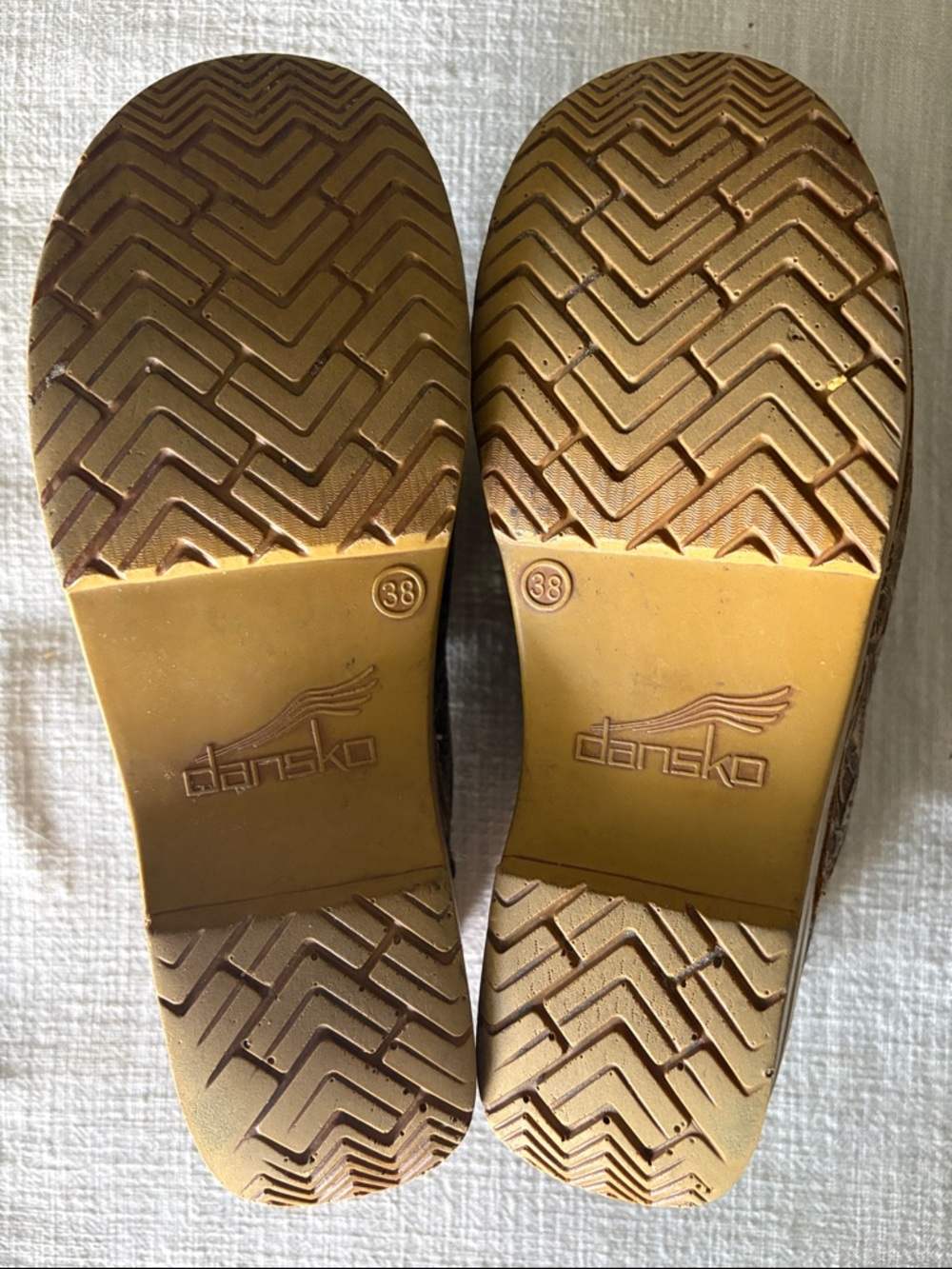 Dansko Brown Metallic Floral Tooled Leather Clogs - Picture 7 of 7